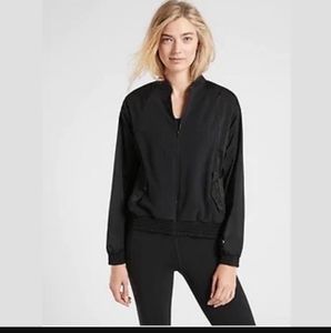 ATHLETA Microfleece Black Lightweight Jacket Size XS.